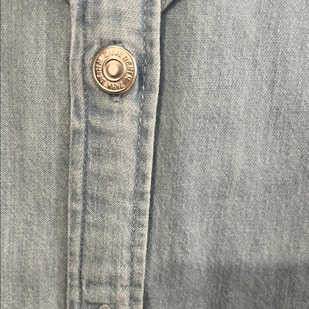 Zara Denim Dress with Ruffle Detail - Picture 3 of 4